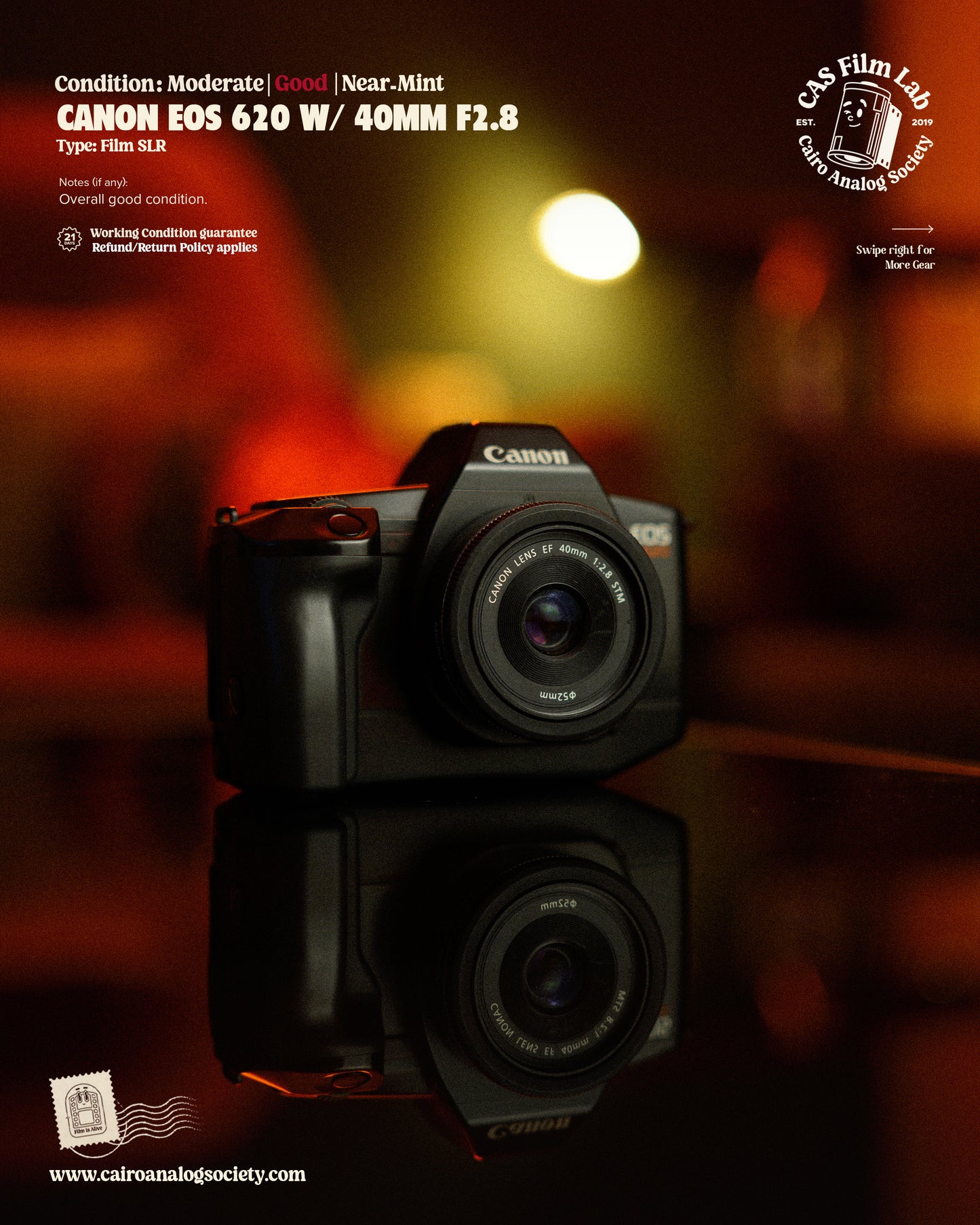 Canon Eos 620 w 40mm f2.8