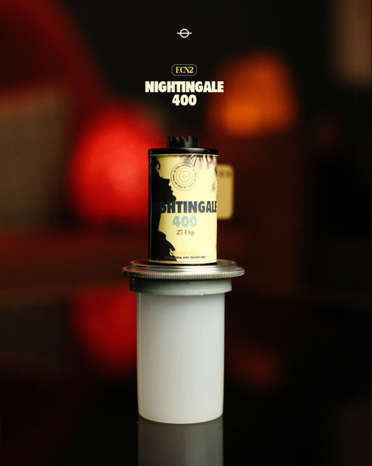 CAS Nightingale/azure 100 - Experimental ECN2 35mm Film - 27 Exposures