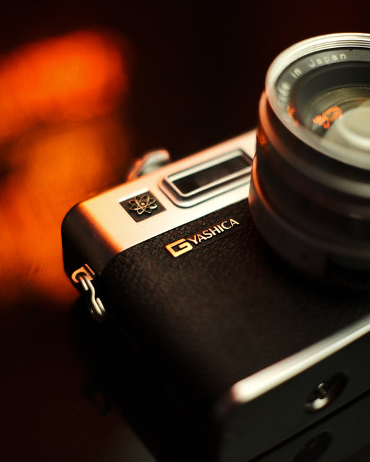 Yashica Electro 35 Film Camera Bundle w/ Hello Sunshine & Black metropolis + Batteries