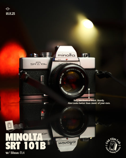 Minolta SRT 101b w/  50mm f1.4 - 35mm Film Camera