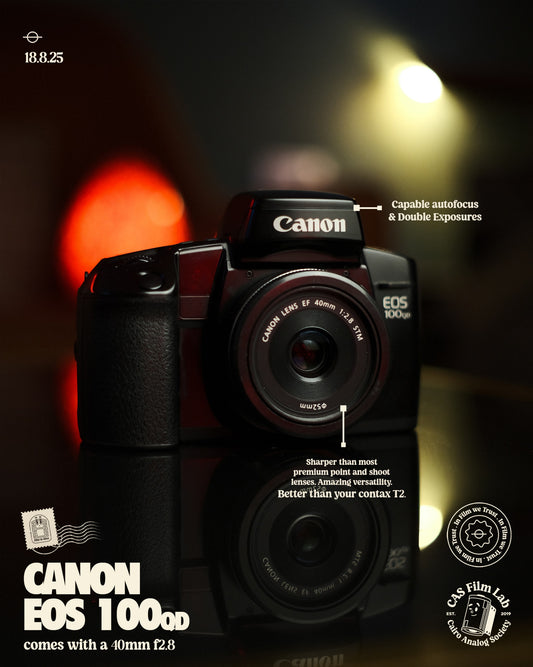 Canon EOS 100 QD w/ 40mm f2.8 lens - 35mm Film Camera